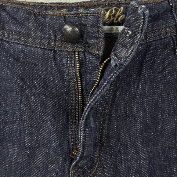 CODE BLEU Flare Jeans Size 12 Dark Wash Studded Back Pockets Bootcut - Picture 4 of 16